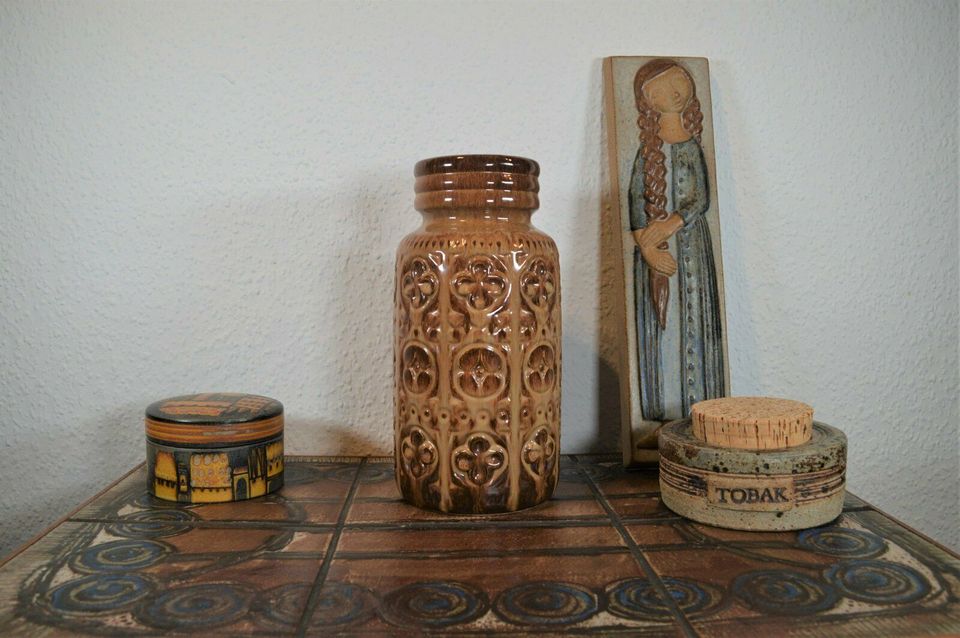 Mid-Century WGP Scheurich Keramik Vase 289-27 1970er Jahre Vintage Fat-Lava Glasur Pop-Art Bodenvase Westdeutsche Kunstkeramik