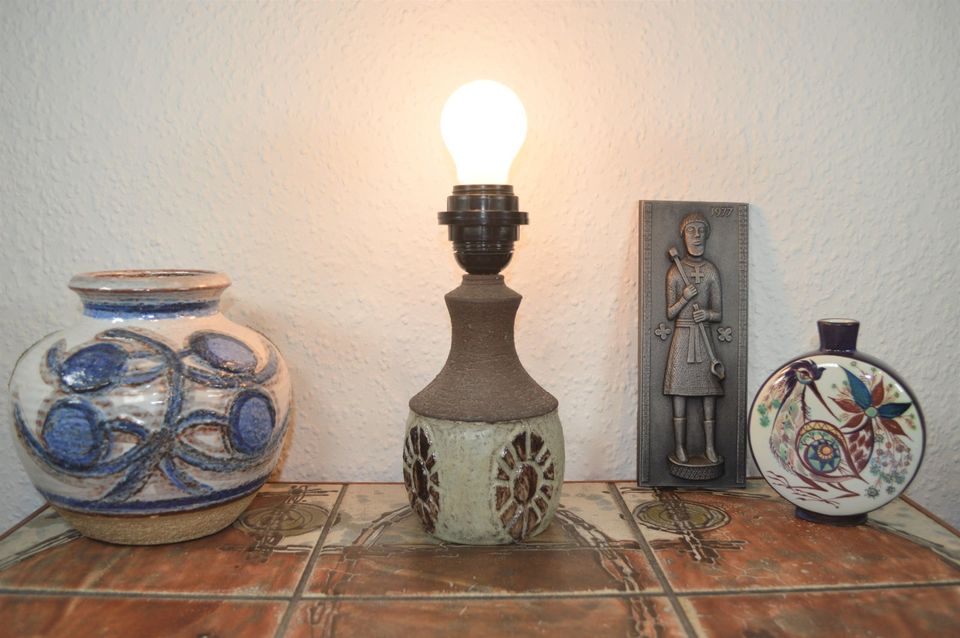 Borge Christoffersen Jeti Tischlampe Chris Haslev Keramik Dänemark 1960er Jahre