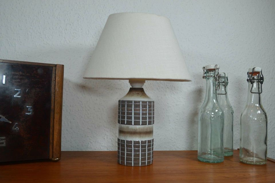 Vintage Alingsas Keramik Tischlampe Ulla Winblad Schweden 1960er Jahre Schwedische Kunstkeramik Mid-Century Design