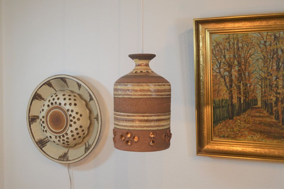 Brutalistische Mid-Century Per Bang Engstøm Danmark Studiokeramik Hängelampe 1960s Danish Design - 1960s Kunstkeramik Pendellampe