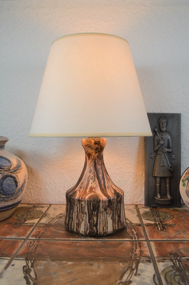 Winthers Keramik Laven Bordlampe Danmark 1960'erne Dansk Moderne Kunst Keramik
