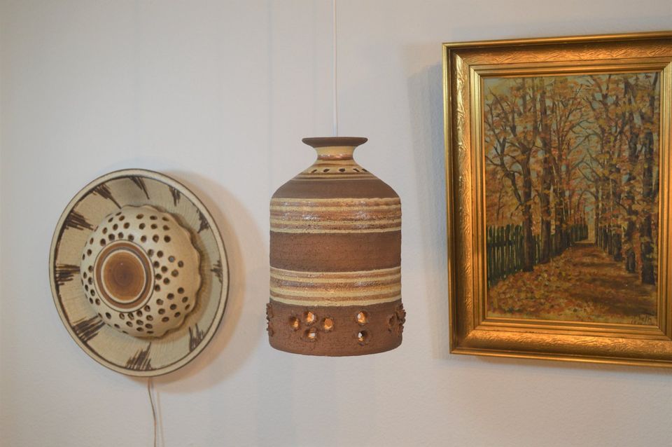 Brutalistische Mid-Century Per Bang Engstøm Danmark Studiokeramik Hängelampe 1960s Danish Design - 1960s Kunstkeramik Pendellampe