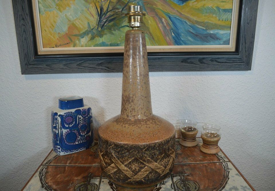 Große MCM Søholm Stentøj Dänemark Tischlampe Einar Johansen Design 1960's Danish Mid-Century Modern Design - Bornholmer Kunstkeramik