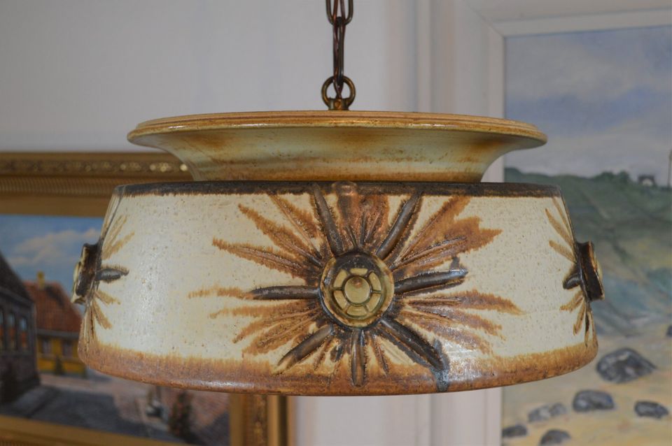 Aksel Larsen Design Axella Pendant Lampe 1970s Brutalist Dänemark