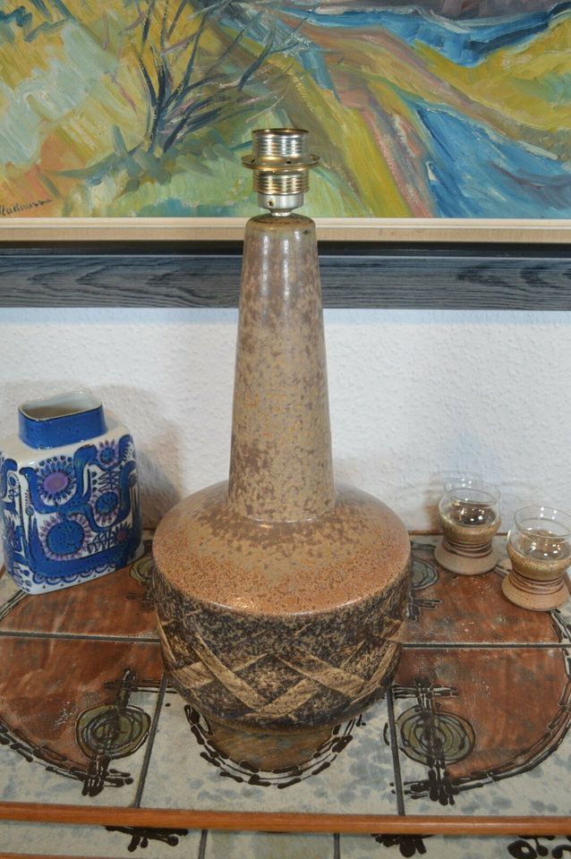 Stor Søholm Bornholm keramisk danmarkslampe 1960'er dansk design