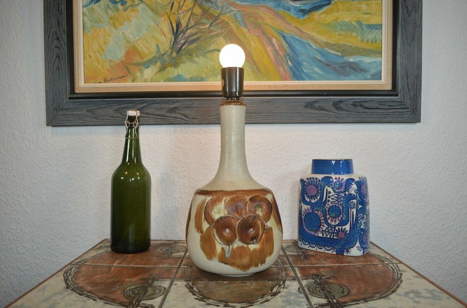 Axella Stentøj Dänemark Studiokeramik Lampe Mushroom Design Denmark 1970s Aksel Larsen Kunstkeramik