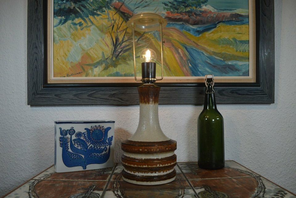 Moderne Axella Keramik Dänemark Lampe Aksel Larsen Danish Design