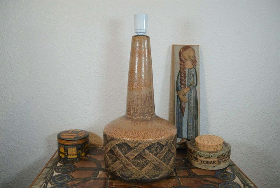 Große MCM Søholm Stentøj Dänemark Tischlampe Einar Johansen Design 1960's Danish Mid-Century Modern Design - Bornholmer Kunstkeramik