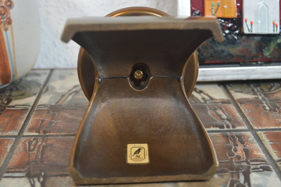 Vintage Aedel Malm Denmark Bronze Candle Holder 1960s Danish Design