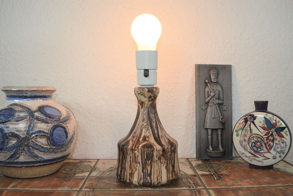 Winthers Keramik Laven Bordlampe Danmark 1960'erne Dansk Moderne Kunst Keramik