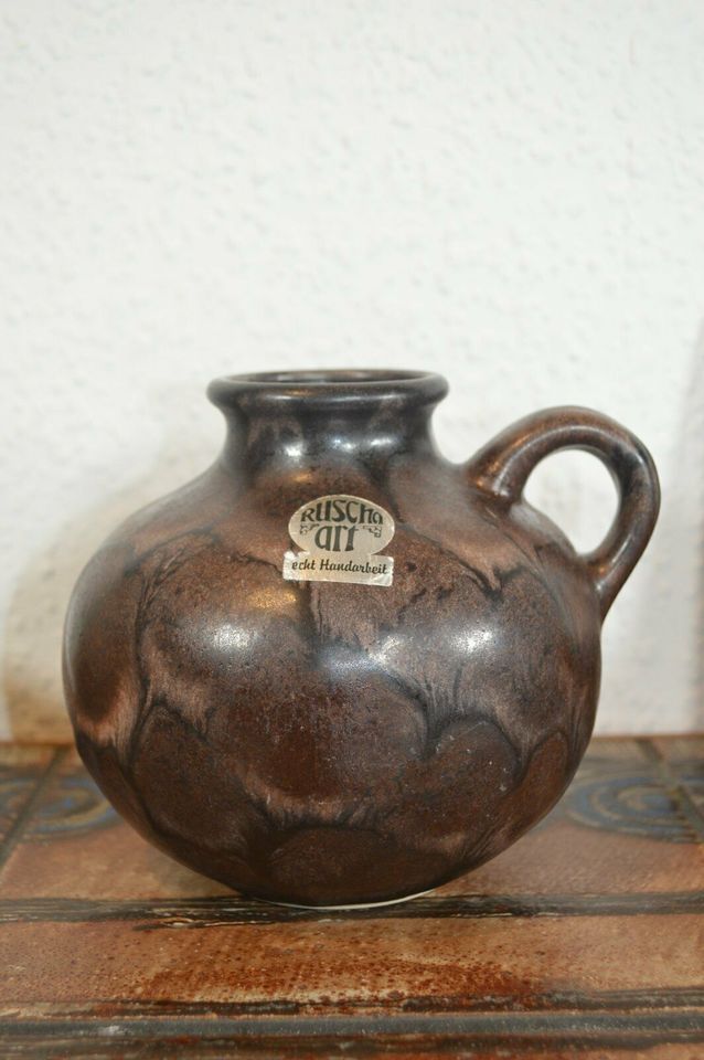 WGP Ruscha Art Keramikvase 318-1 1960er Jahre Fat Lava/ Popart