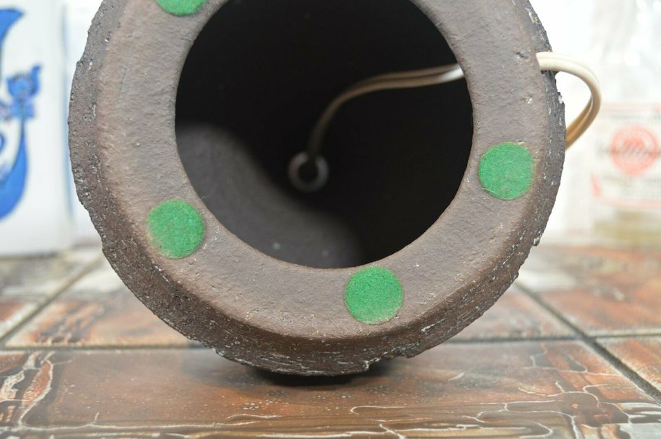 Løvemose Keramik Tischlampe Dänemark 1960er Jahre Brutalismus Design