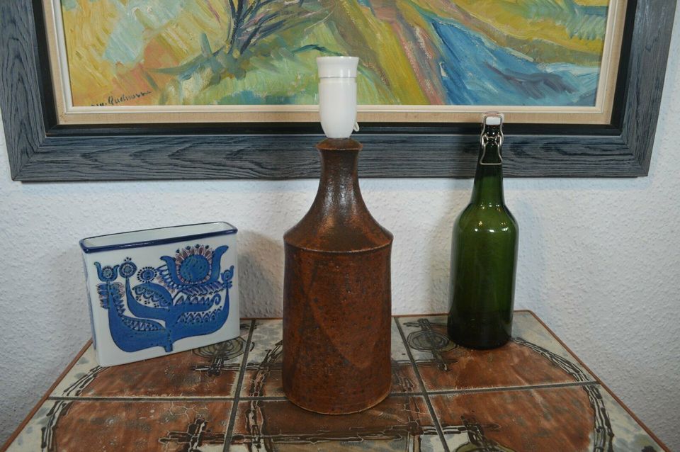 Stor Erik Askholm studiekeramik Danmarkslampe 1960'erne Brutalistisk design