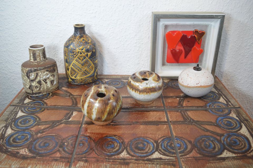 Extrem seltene Erik Graeser Denmark Mushroom Studiokeramik Design Multivasen 1960s Danish Design