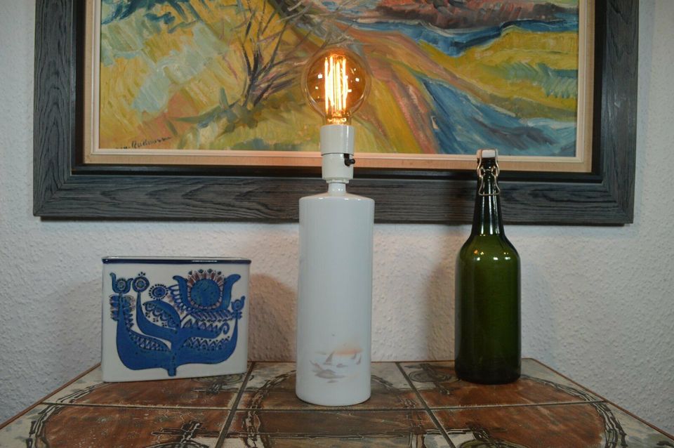 Tettau Bavaria Porcelæn Bordlampe Mid Century 60'erne Dansk Design