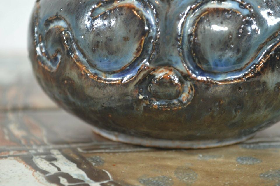 Mid-Century Inger Folmer-Larsen Kingo Keramik Dänemark Vase 1970s Brutalist Danish Design