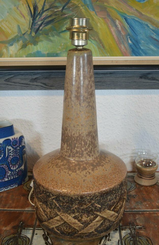 Stor Søholm Bornholm keramisk danmarkslampe 1960'er dansk design