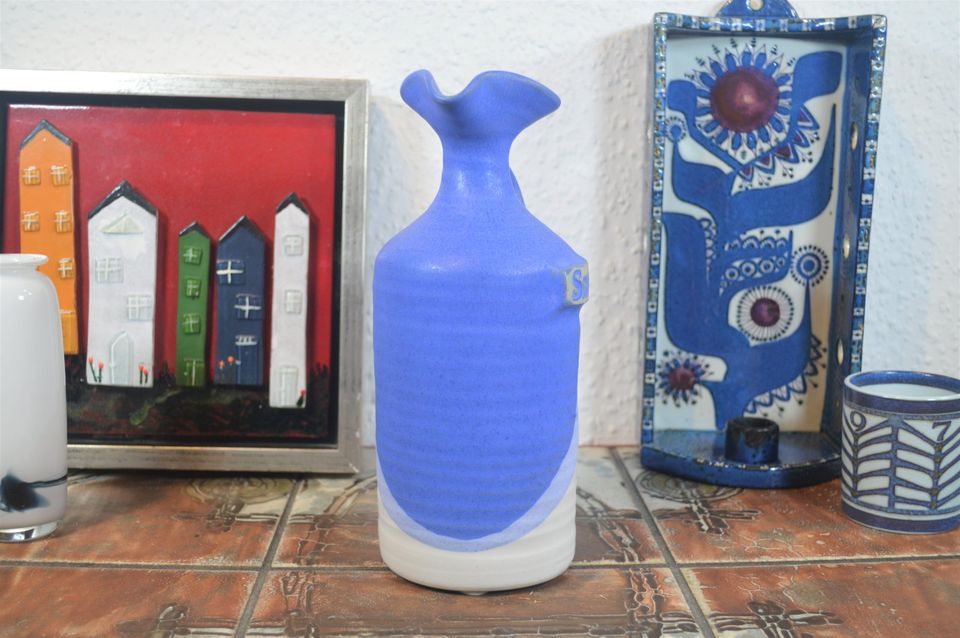 Karsten Nielsen Frederikshavn Danmark Keramik Schnapsflasche 1980s Studiokeramik Danish Desig