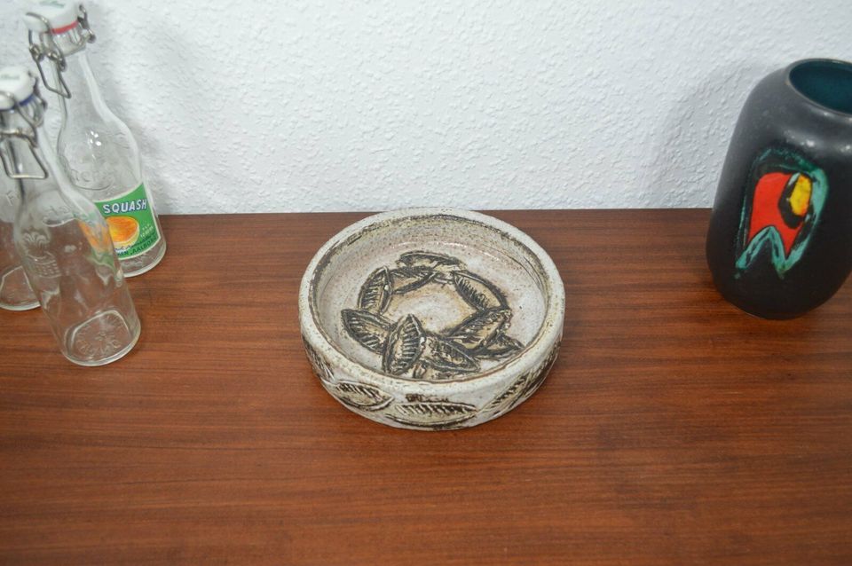 Mid-Century Moderne Henri und Else Nielsen Studiokeramik Schale Dänemark 1960er Jahre Danish Modern Art