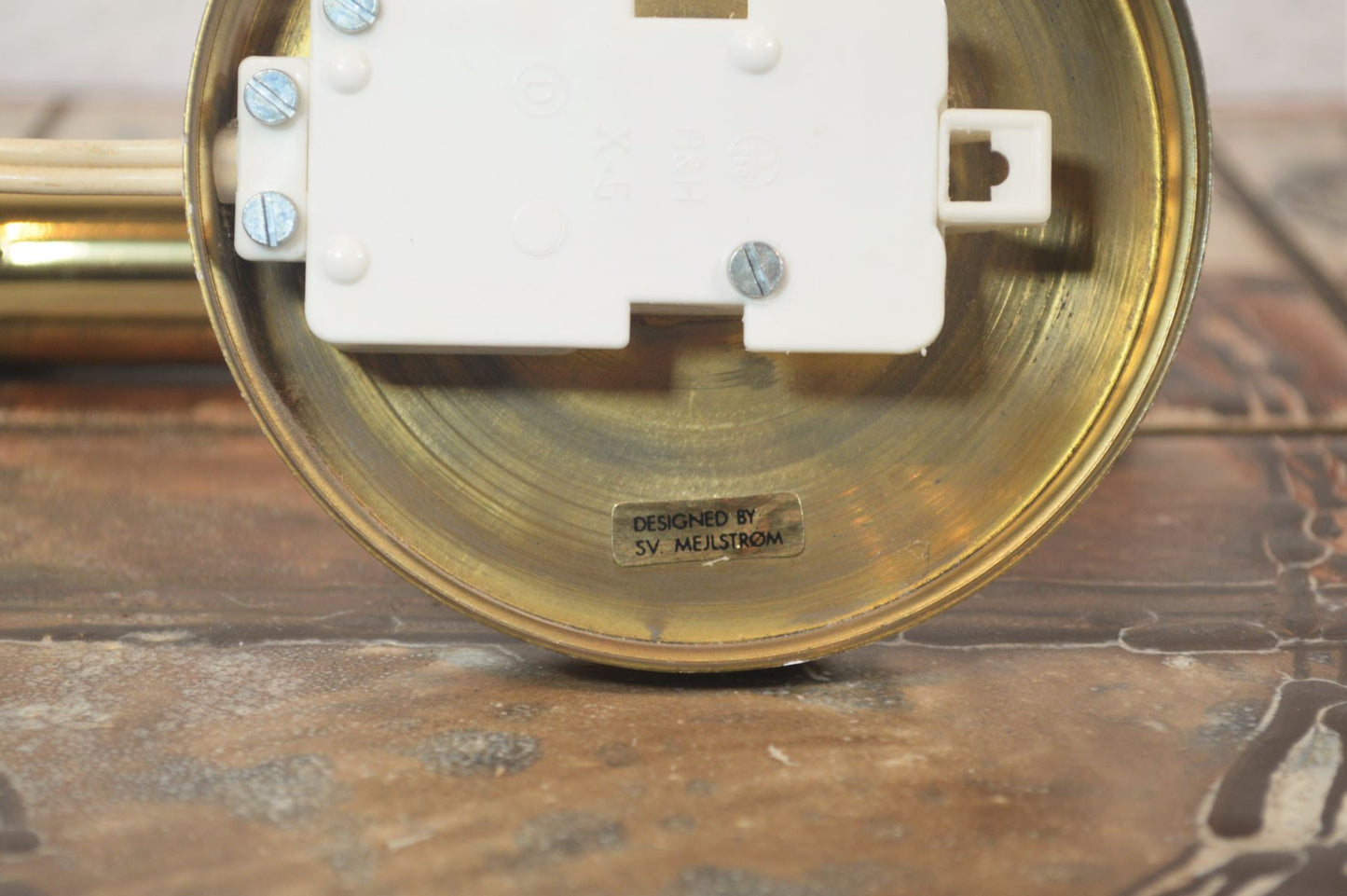 1960s MS Belysning Type 99 wall lamp designed by Sven Mejlstrøm Denmark