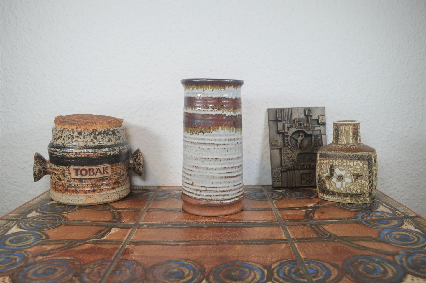 Mid-Century Kai Klinge Studio Ceramic Vase 1970s Danish Modern