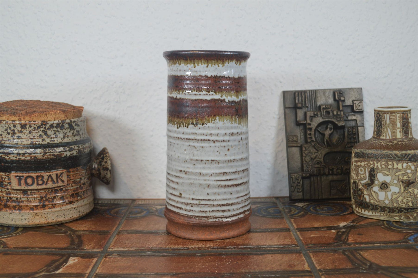 Mid-Century Kai Klinge Studio Ceramic Vase 1970s Danish Modern
