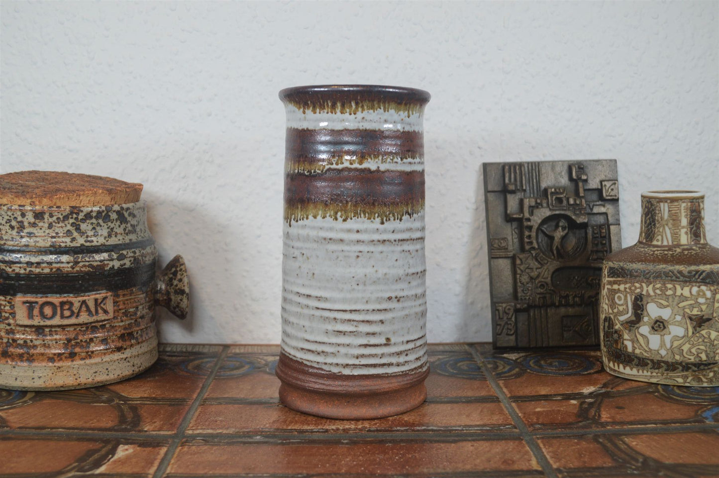Mid-Century Kai Klinge Studio Ceramic Vase 1970s Danish Modern