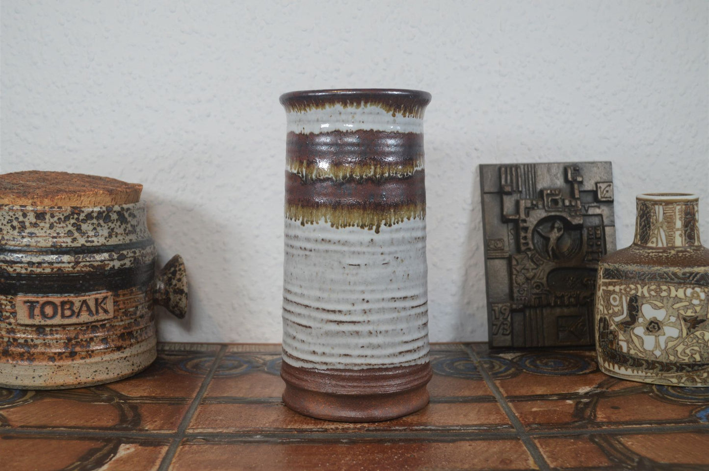 Mid-Century Kai Klinge Studio Ceramic Vase 1970s Danish Modern