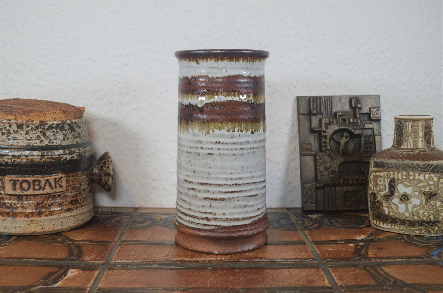 Mid-Century Kai Klinge Studio Ceramic Vase 1970s Danish Modern