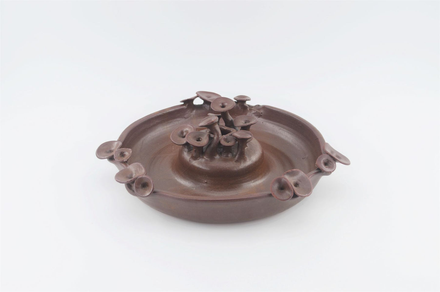 Mid-Century Mushroom-Design Schale 1970s Studiokeramik signiert