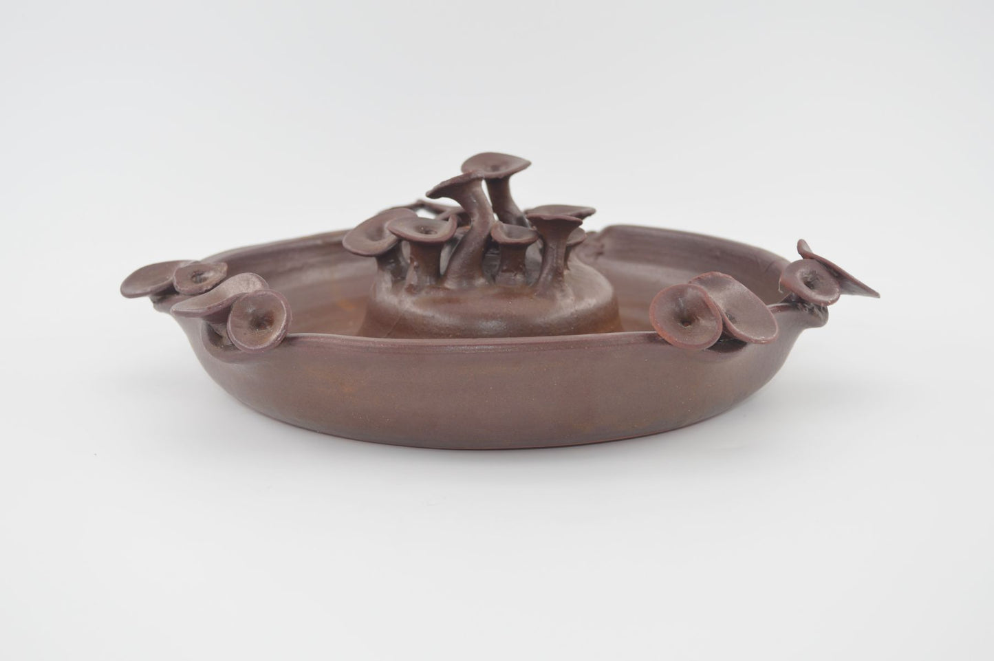 Mid-Century Mushroom-Design Schale 1970s Studiokeramik signiert