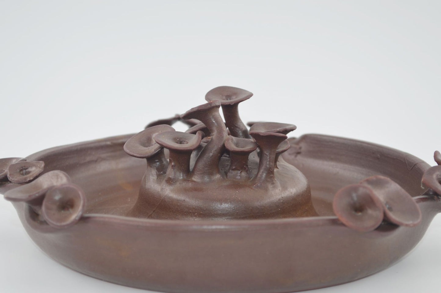 Mid-Century Mushroom-Design Schale 1970s Studiokeramik signiert