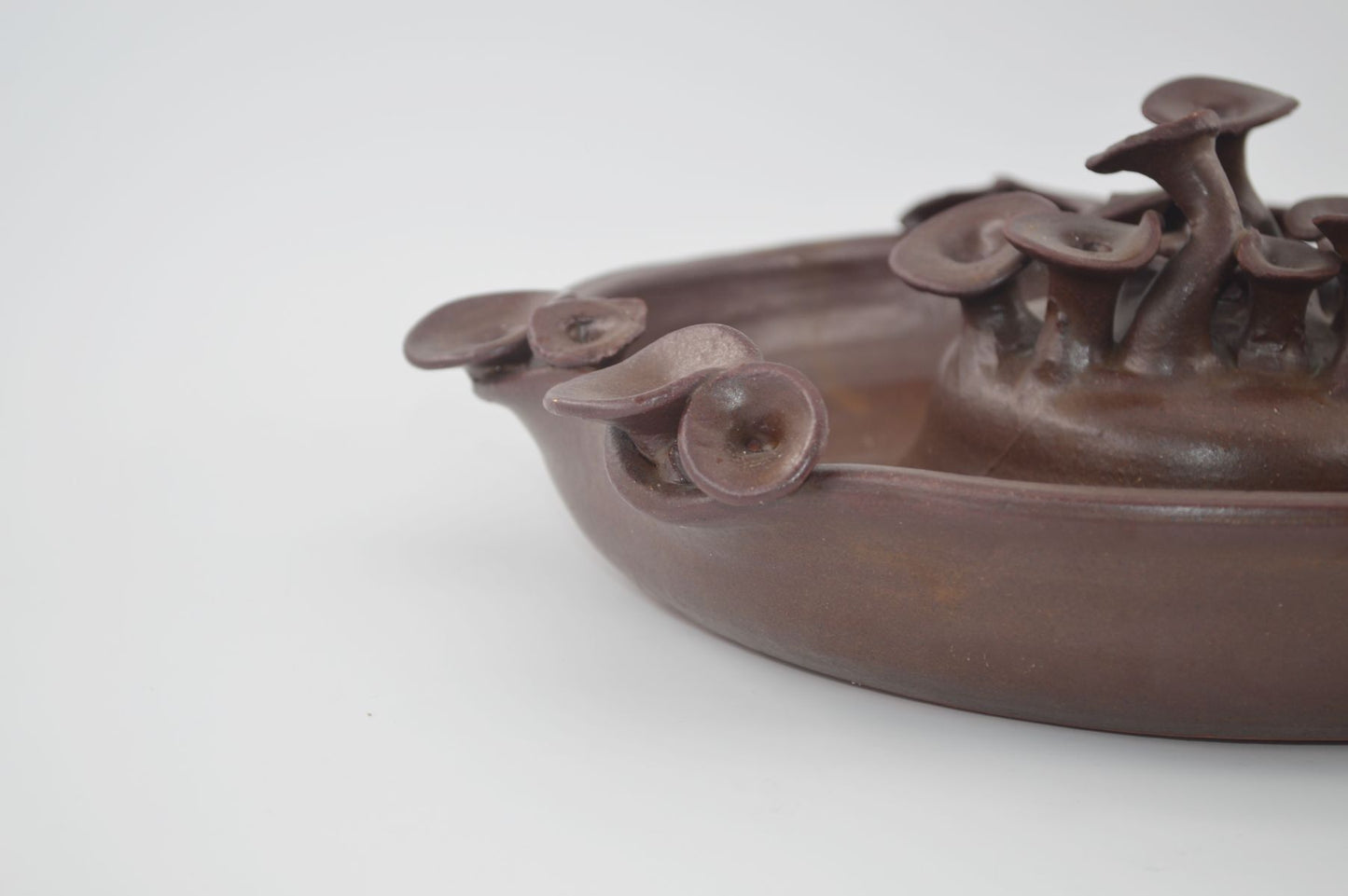 Mid-Century Mushroom-Design Schale 1970s Studiokeramik signiert