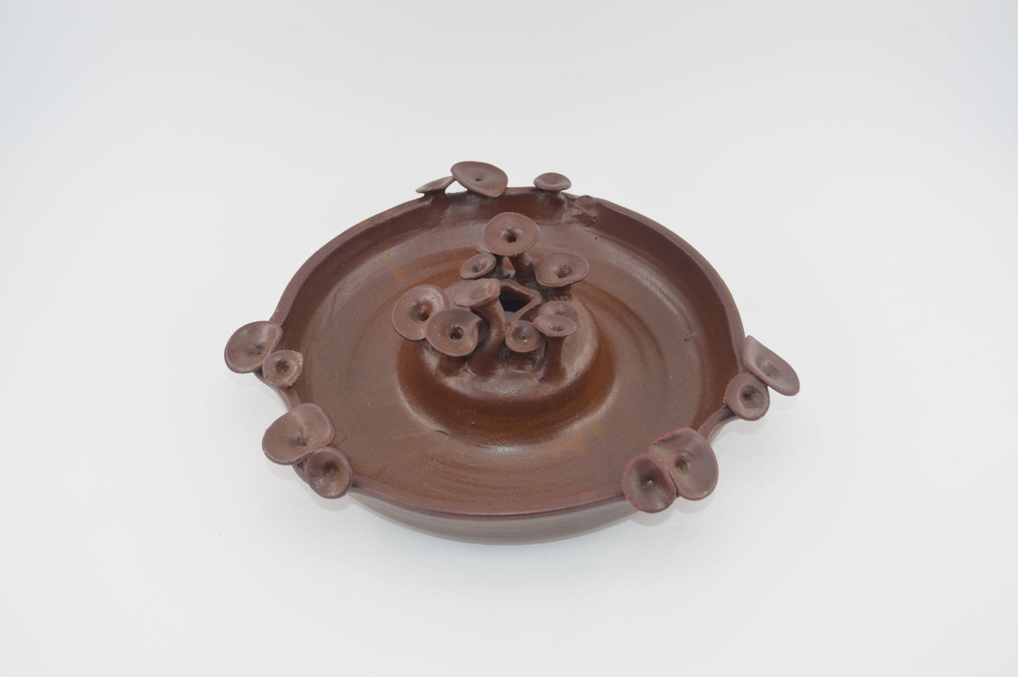 Mid-Century Mushroom-Design Schale 1970s Studiokeramik signiert