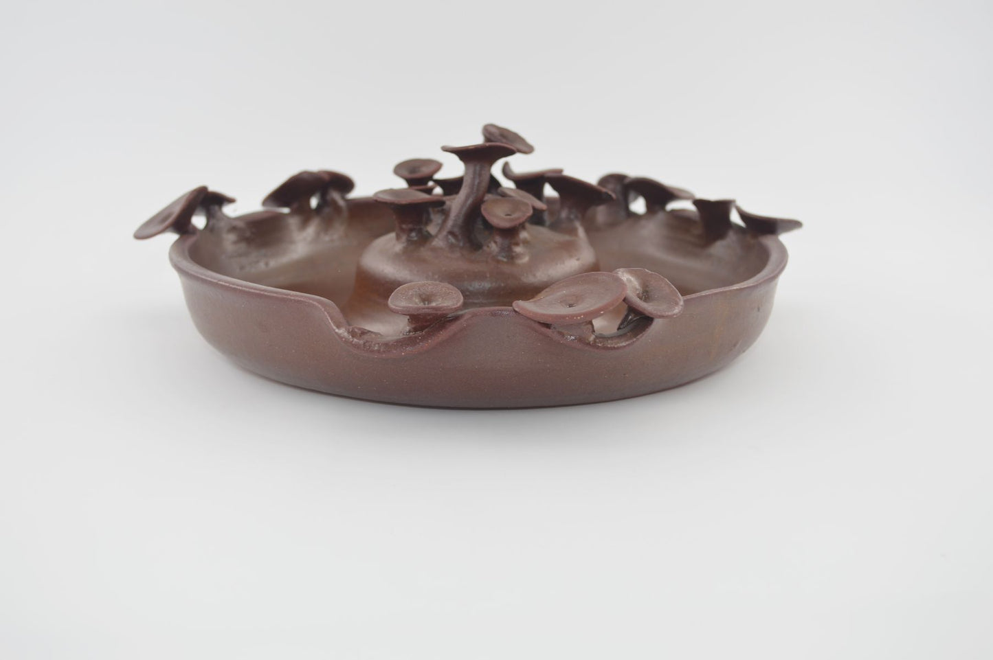 Mid-Century Mushroom-Design Schale 1970s Studiokeramik signiert