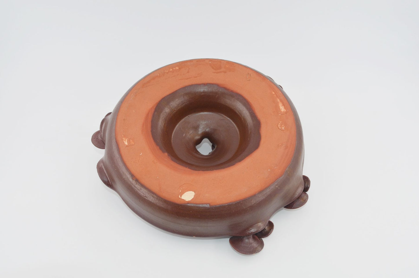 Mid-Century Mushroom-Design Schale 1970s Studiokeramik signiert