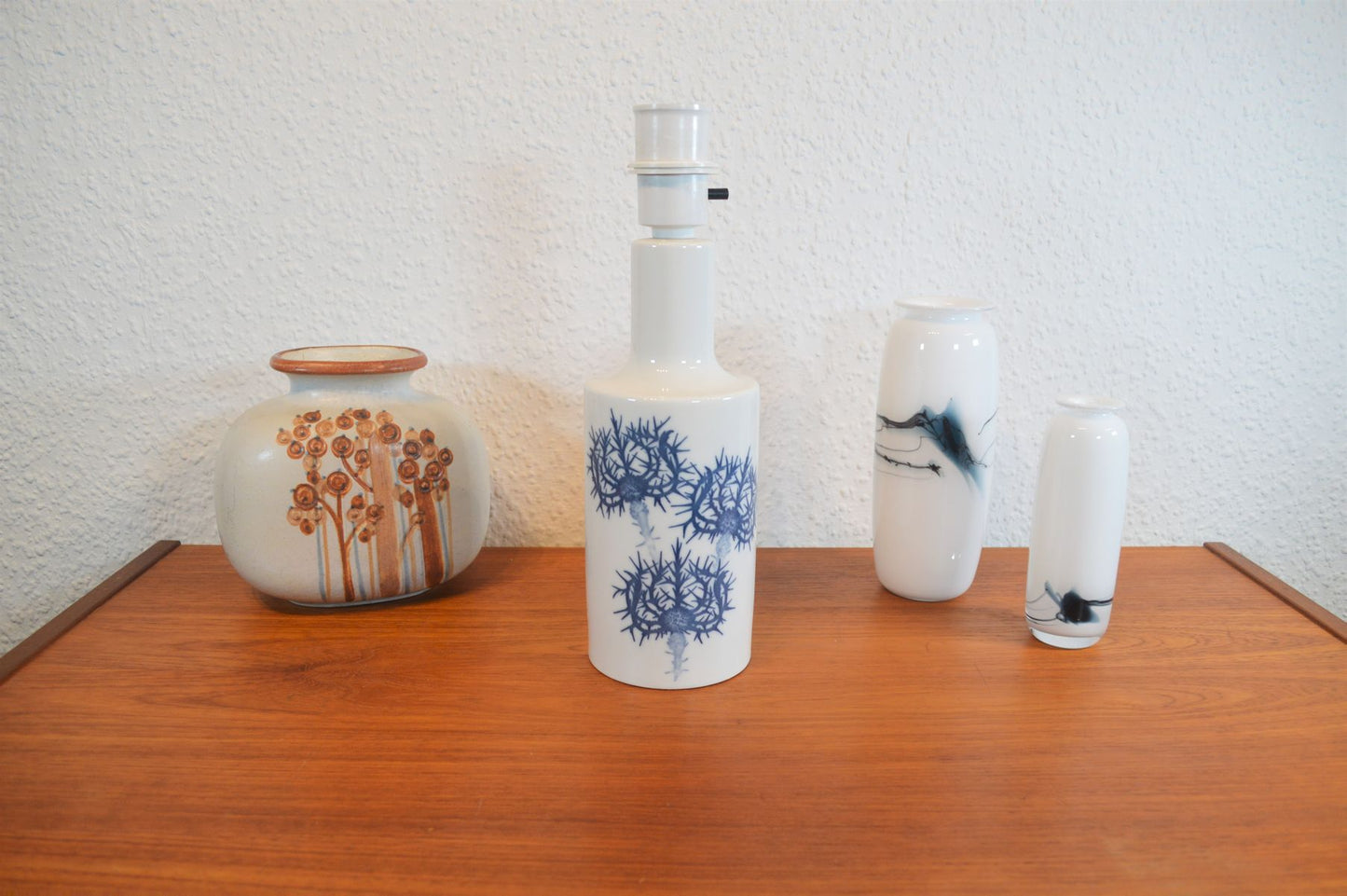 Royal Copenhagen Distelblüten Tischlampe 927140 Kaj Lange Design für Fog & Mørup 1960s Danish Mid-Century Modern Design