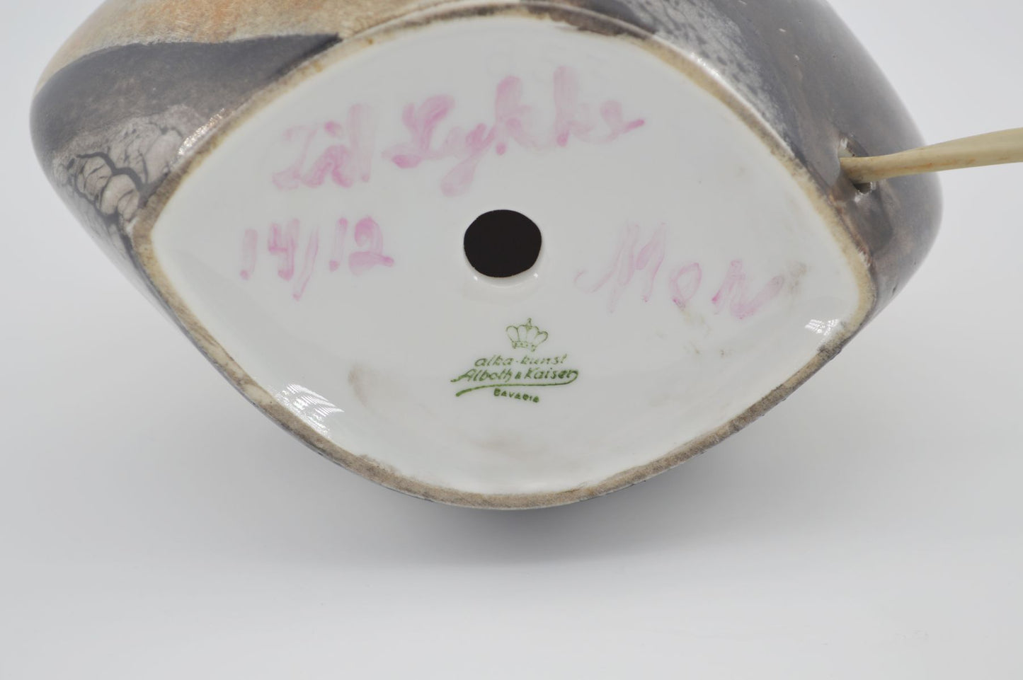 Bavaria Alka Kunst Alboth & Kaiser bordlampe i porcelæn 1960'er designlampe