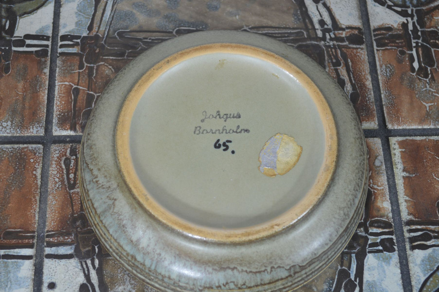 Mid-Century Johgus Bornholm Denmark Keramik Schale 1960s Danish Modern Design