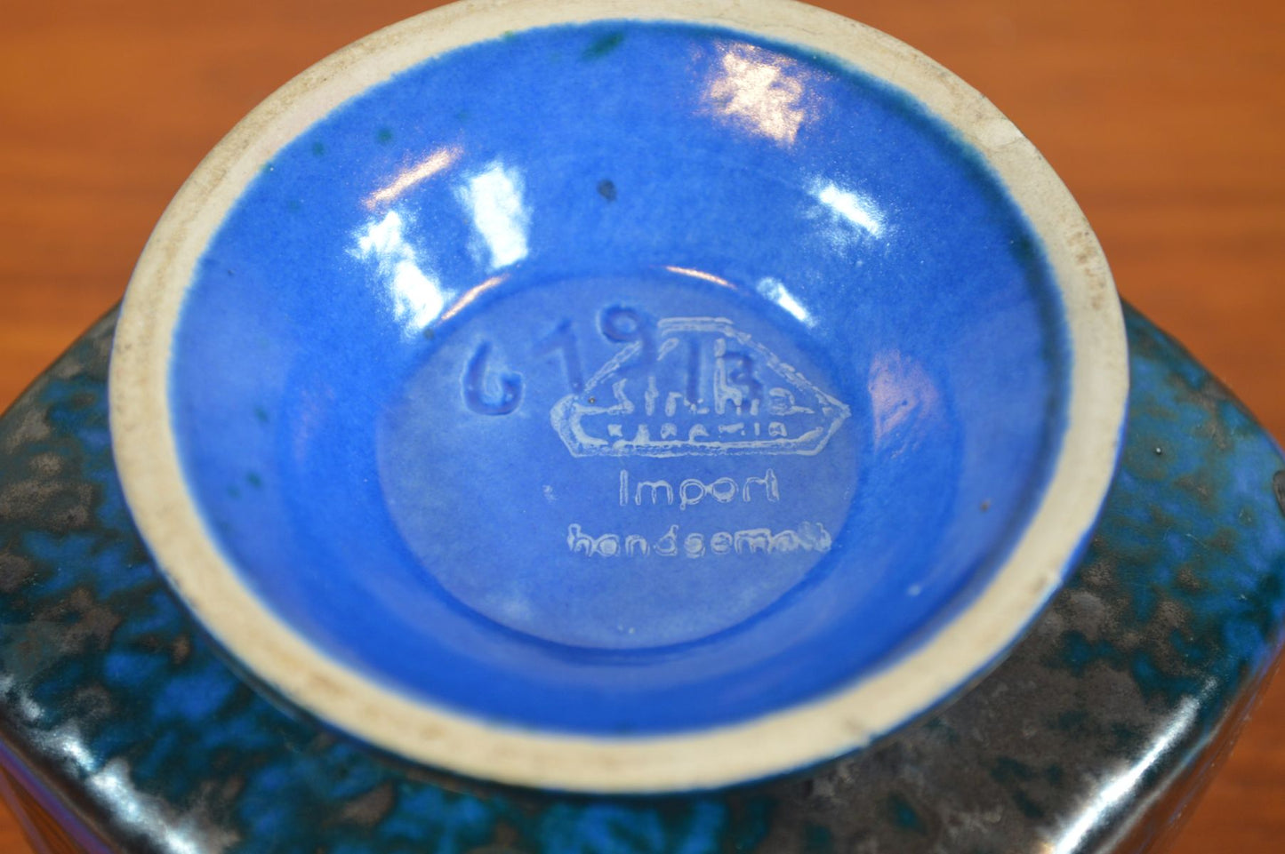 Strehla Keramik Schale 619/3 1960s DDR Fat-Lava Design Studiokeramik