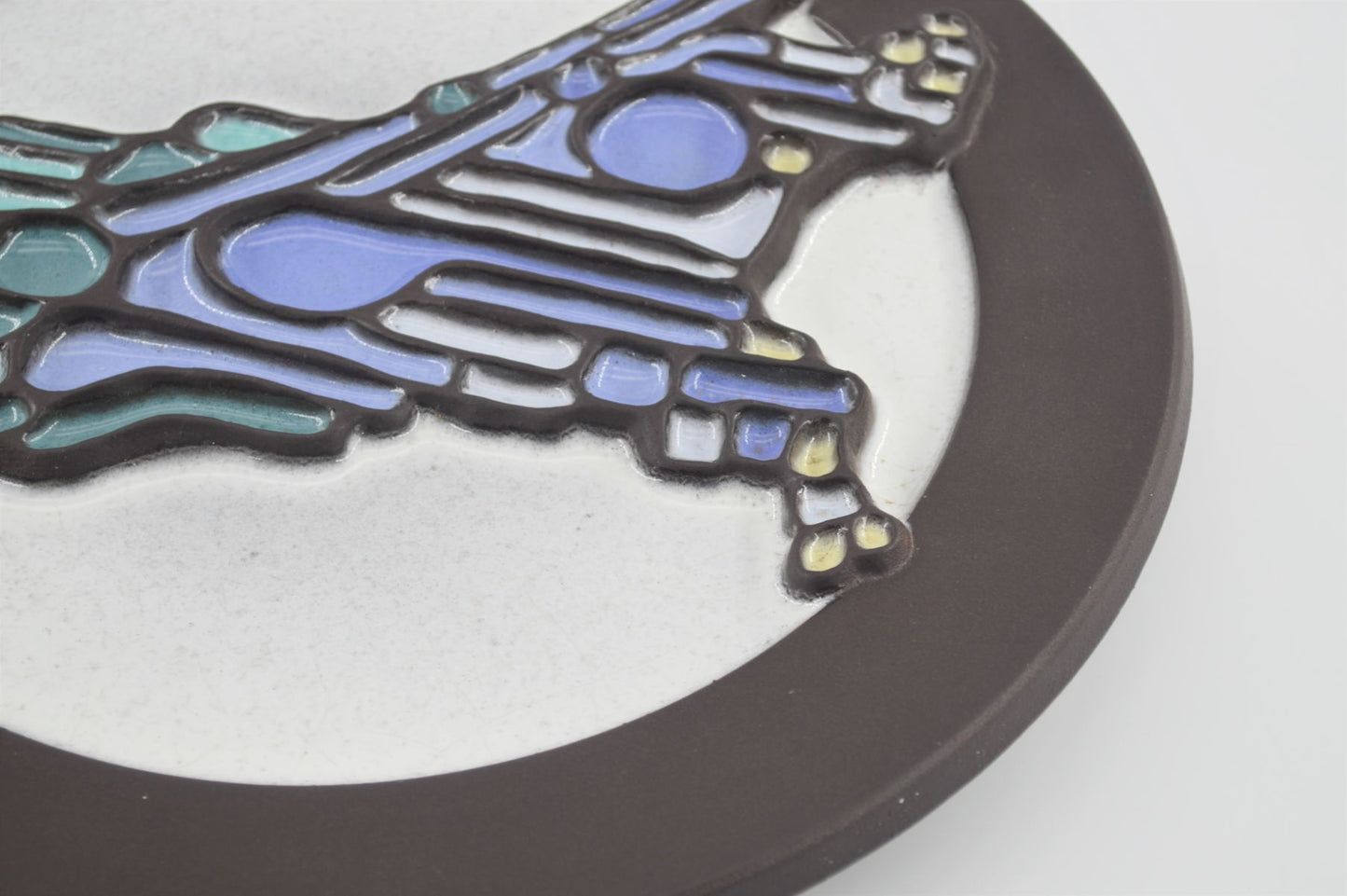 Vintage space-age design ceramic wall plate WGP 1970s pop art design