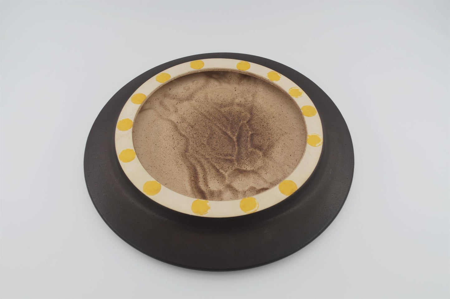 Vintage space-age design ceramic wall plate WGP 1970s pop art design