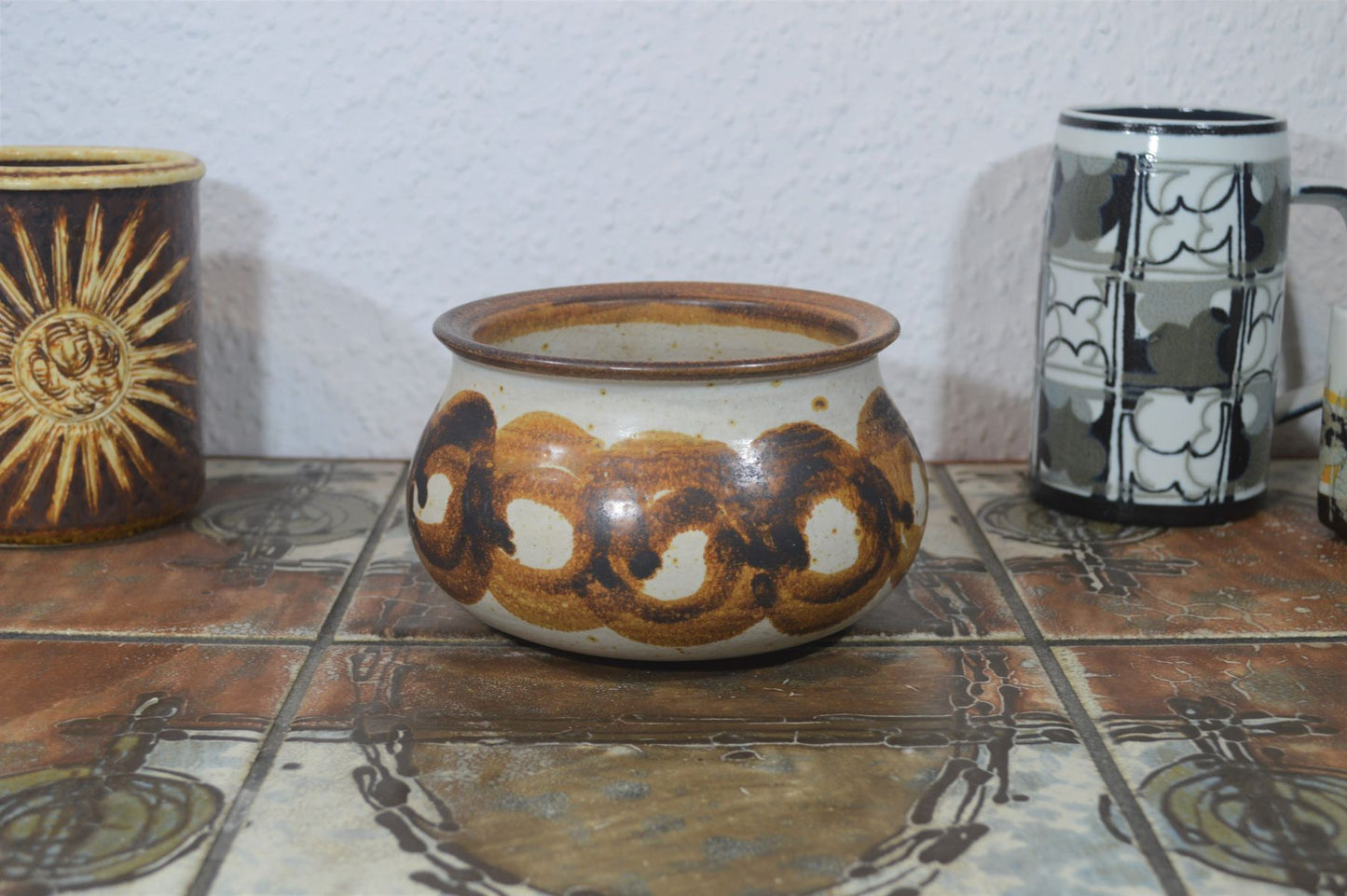 Large Rakker Huset studio ceramic bowl 1970s Lise and Willy Giørtz Danish design