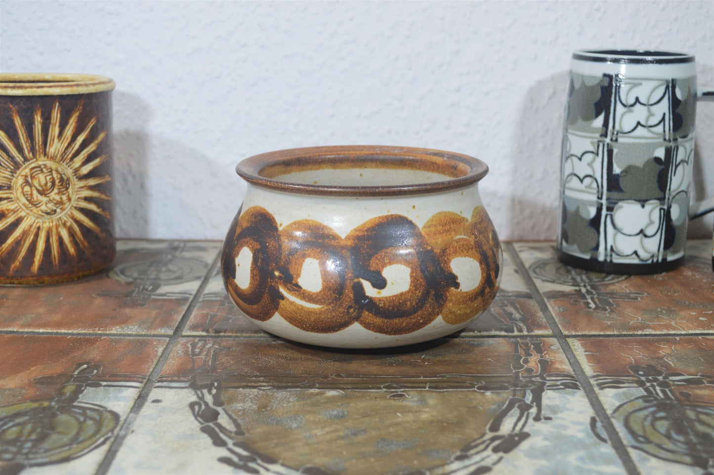 Large Rakker Huset studio ceramic bowl 1970s Lise and Willy Giørtz Danish design