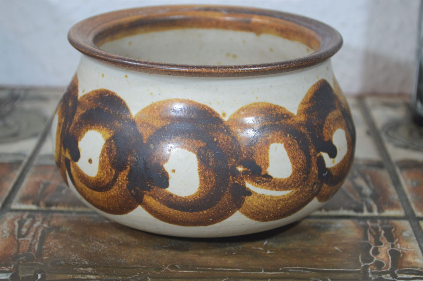 Large Rakker Huset studio ceramic bowl 1970s Lise and Willy Giørtz Danish design