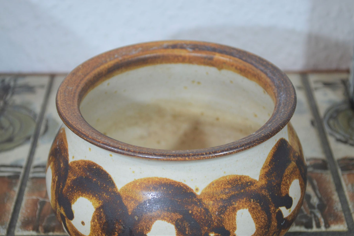 Large Rakker Huset studio ceramic bowl 1970s Lise and Willy Giørtz Danish design