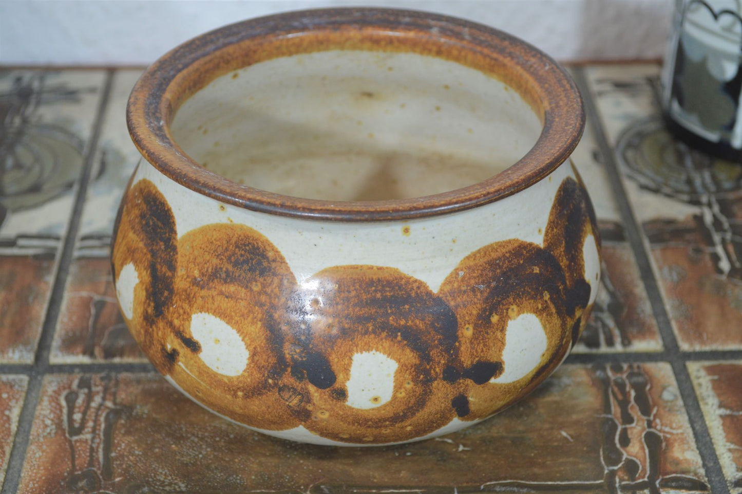 Large Rakker Huset studio ceramic bowl 1970s Lise and Willy Giørtz Danish design