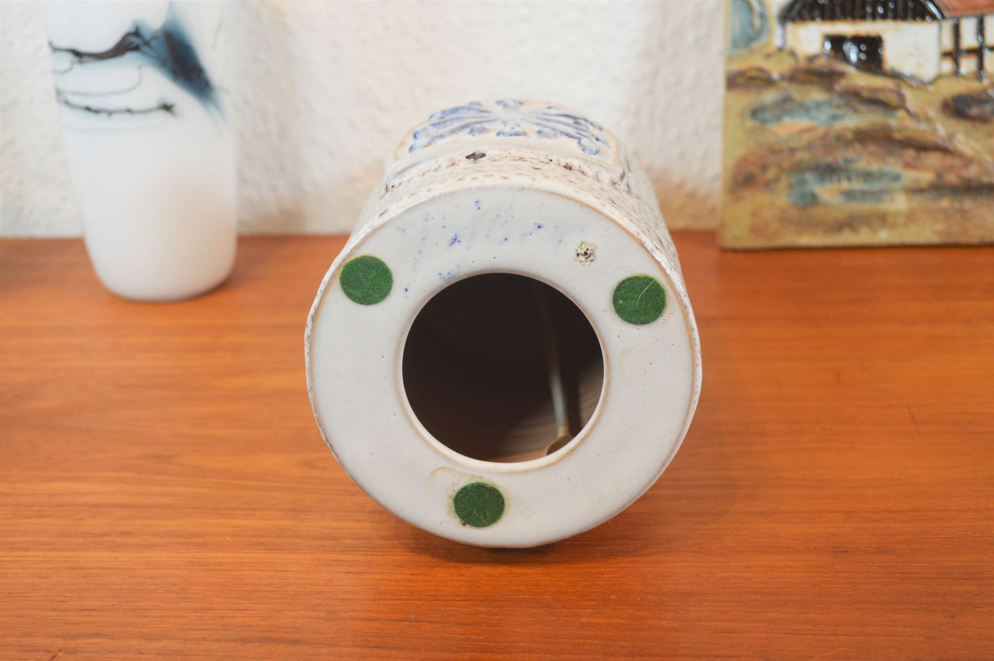 Sehr seltene Mid-Century Bjørn Studiokeramik Tischlampe Dänemark 1960s Fat-Lava Danish Design Lampe