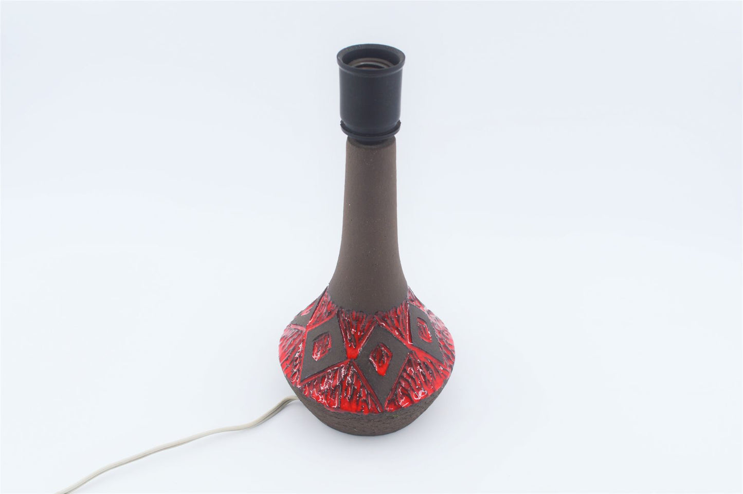 Mid-Century 1960s Pop Art Studio Ceramic Lamp Denmark Fat-Lava Danish Design