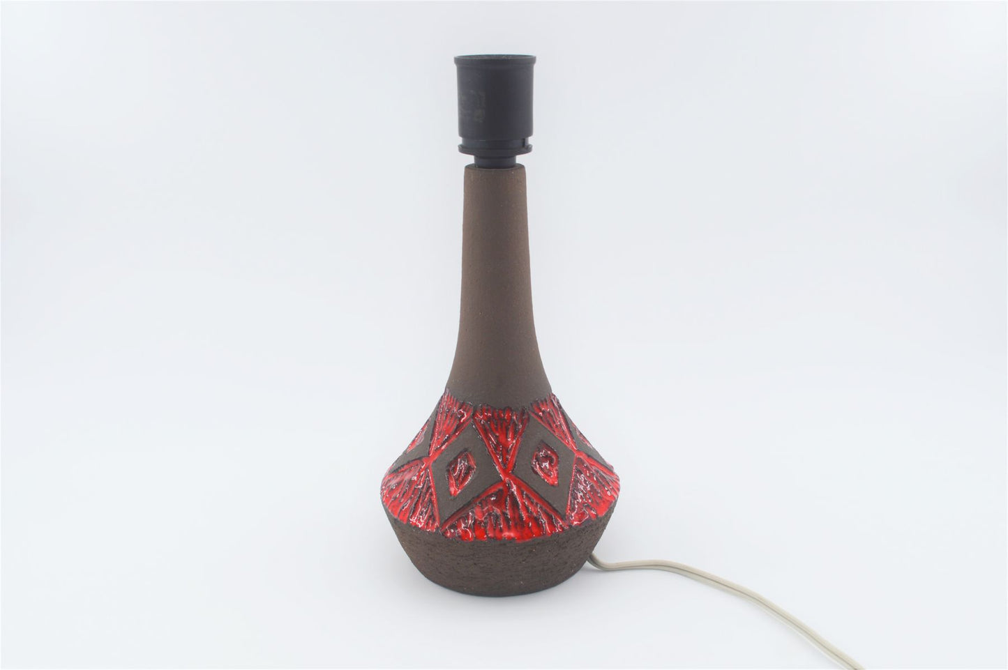 Mid-Century 1960s Pop Art Studio Ceramic Lamp Denmark Fat-Lava Danish Design